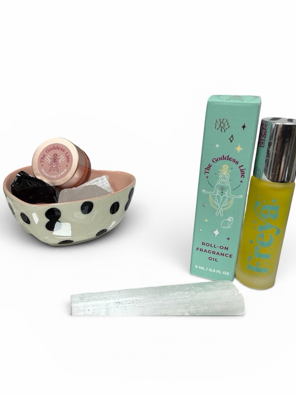 🆕 THE GODDESS LINE FREYA ROLL ON fragrance oil & ROSE PETAL LIP BALM - Picture 2 of 6